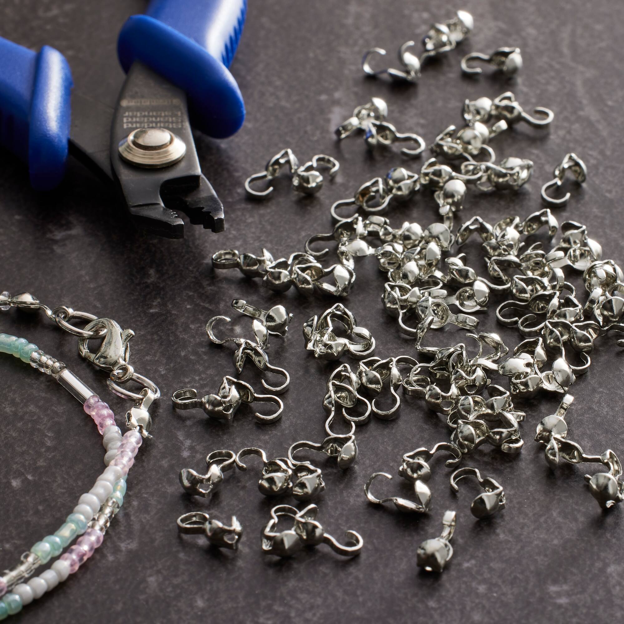 4mm Rhodium Crimp Bead Covers by Bead Landing™